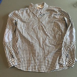 Blue And White Button Up